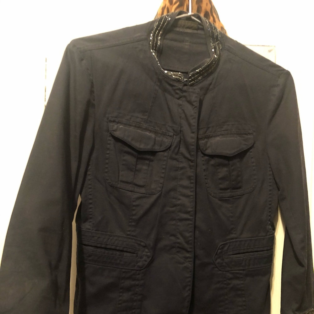 DKNY NAVY DENIM beading detail